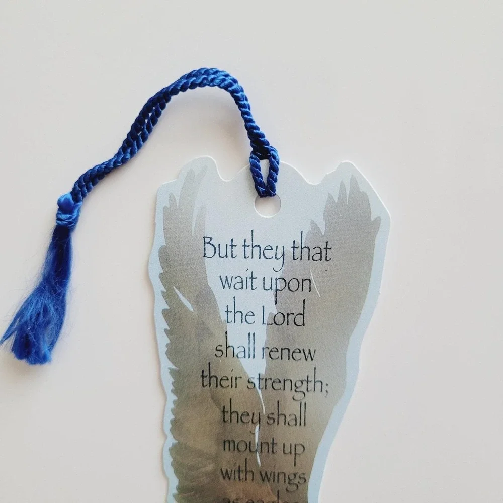 Vintage 90s Bald Eagle Bookmark Patriotic Lord Bible Isaiah 40 Dicksons BKM-1011